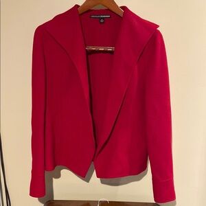 Dana Buchman Red Tailored Blazer with Structured Lapels
